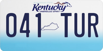 KY license plate 041TUR