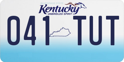 KY license plate 041TUT