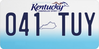 KY license plate 041TUY