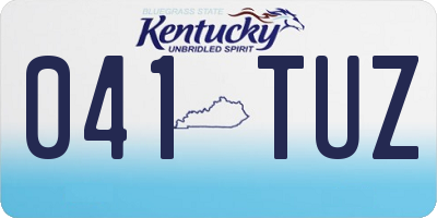 KY license plate 041TUZ