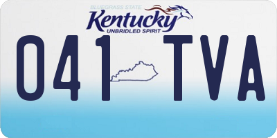 KY license plate 041TVA