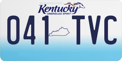 KY license plate 041TVC