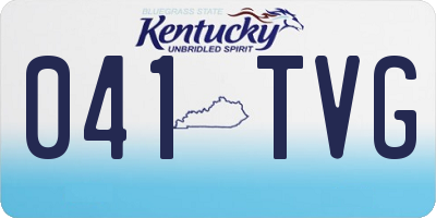 KY license plate 041TVG