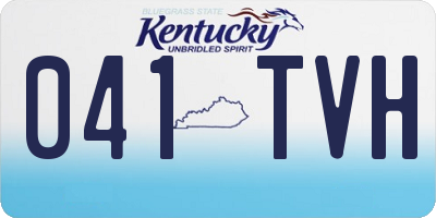 KY license plate 041TVH