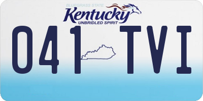 KY license plate 041TVI