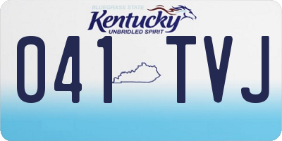 KY license plate 041TVJ