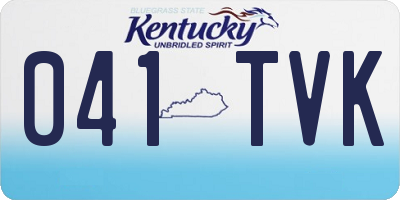 KY license plate 041TVK