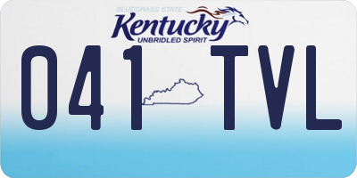 KY license plate 041TVL