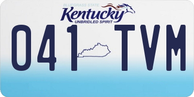 KY license plate 041TVM