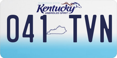KY license plate 041TVN