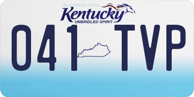 KY license plate 041TVP