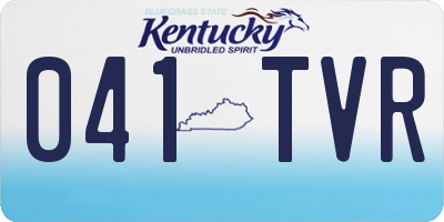 KY license plate 041TVR