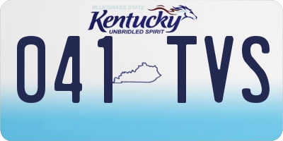 KY license plate 041TVS