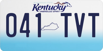 KY license plate 041TVT