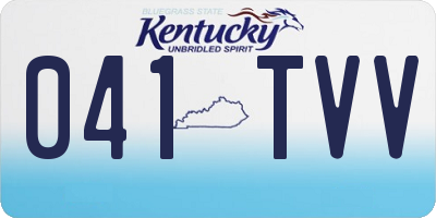 KY license plate 041TVV