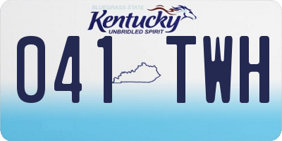 KY license plate 041TWH