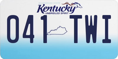 KY license plate 041TWI