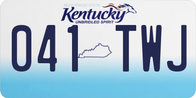 KY license plate 041TWJ