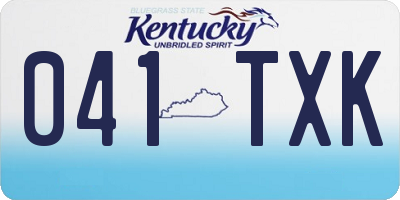 KY license plate 041TXK