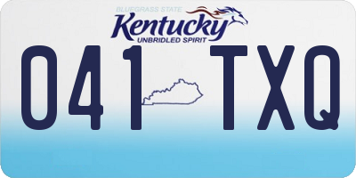 KY license plate 041TXQ