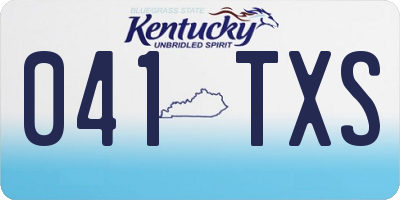KY license plate 041TXS