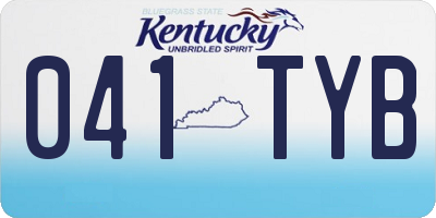 KY license plate 041TYB