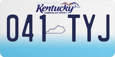 KY license plate 041TYJ