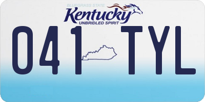 KY license plate 041TYL