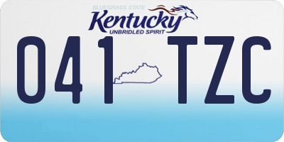 KY license plate 041TZC