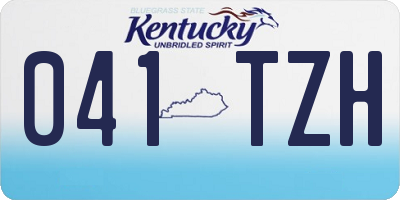 KY license plate 041TZH