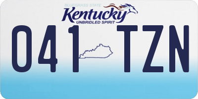 KY license plate 041TZN