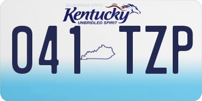 KY license plate 041TZP