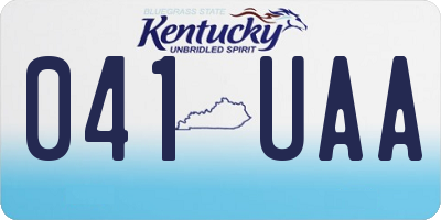 KY license plate 041UAA