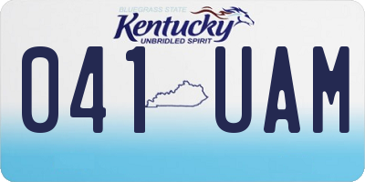 KY license plate 041UAM