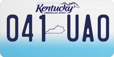 KY license plate 041UAO