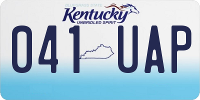 KY license plate 041UAP