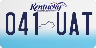 KY license plate 041UAT