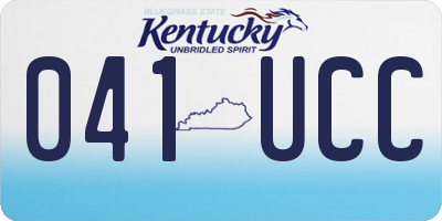 KY license plate 041UCC
