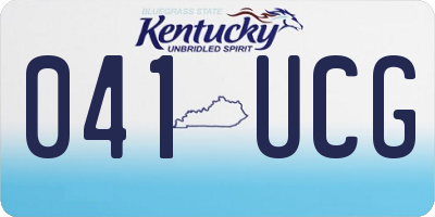 KY license plate 041UCG