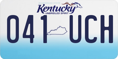 KY license plate 041UCH