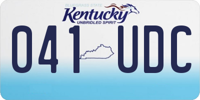 KY license plate 041UDC