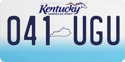 KY license plate 041UGU