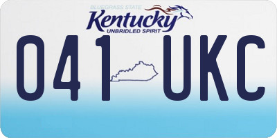 KY license plate 041UKC