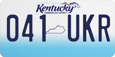 KY license plate 041UKR