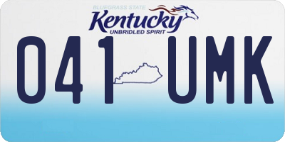 KY license plate 041UMK