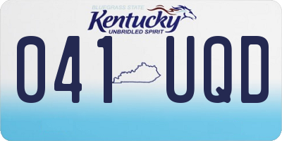 KY license plate 041UQD