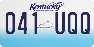 KY license plate 041UQQ