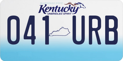 KY license plate 041URB