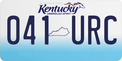 KY license plate 041URC