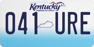 KY license plate 041URE